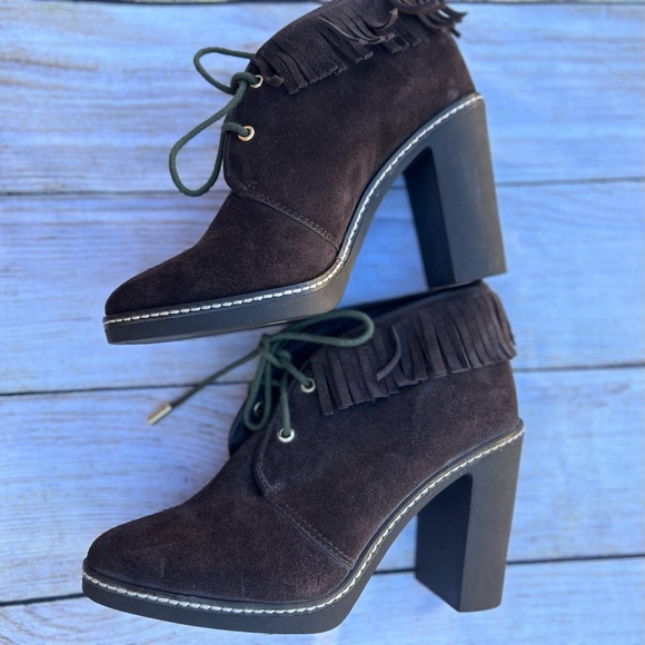 COPY - Tory Burch Hilary Suede Booties - Picture 1 of 12